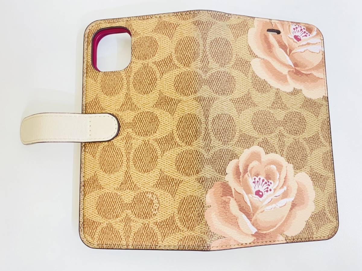 TK1316】1円~ COACH コーチ iPhoneケース 花柄 手帳型ケース カード