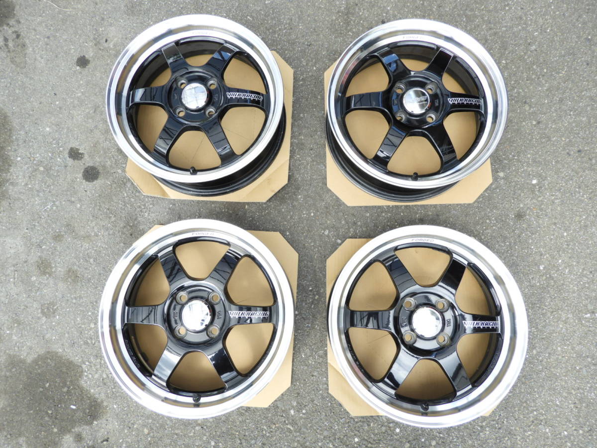 レイズ TE37KCR 15インチ5J+45 4H PCD100