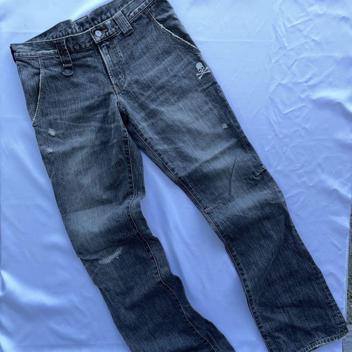Roen ロエン スカル グレー ジーンズ ジーパン デニム roen jeans 刺繍 