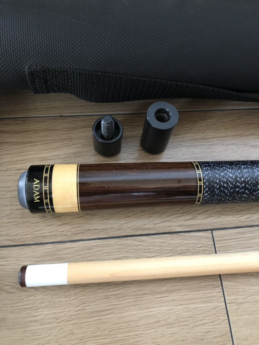 ビリヤードキュー Adam アダム ケース付 Cue 19oz 全長148cm