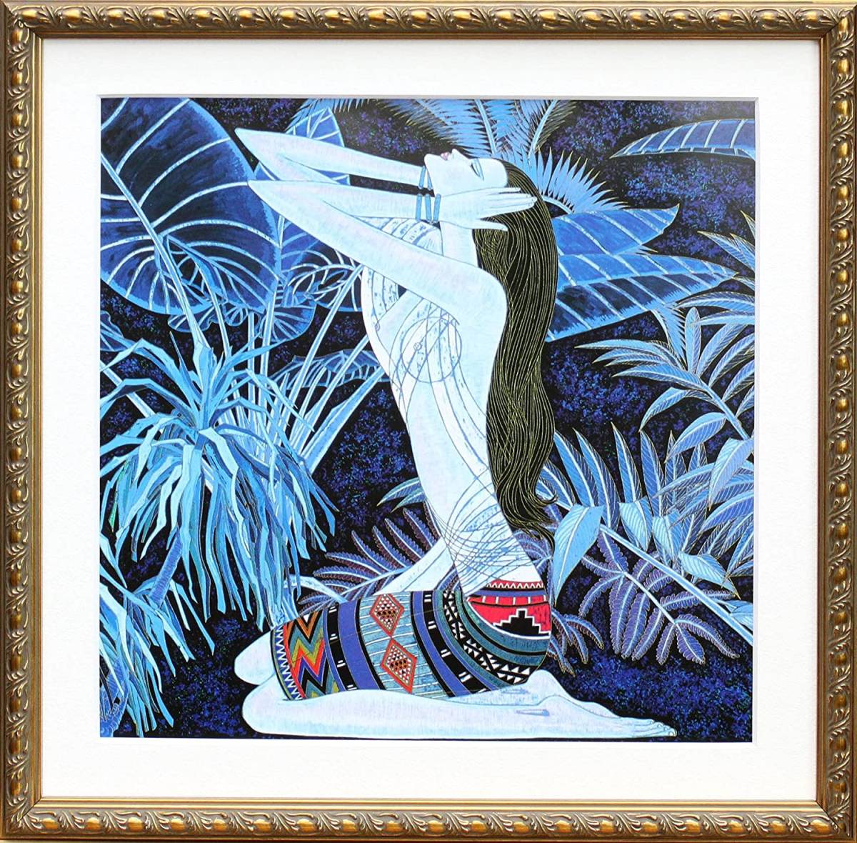 新品 丁紹光 ティン シャオ カン 現代アート 額装付き 壁掛け 絵画