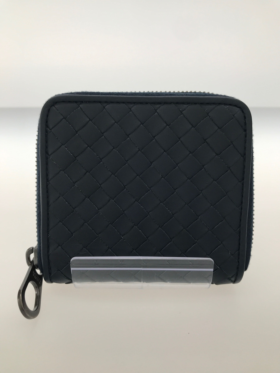 BOTTEGA VENETA◆2つ折り財布/レザー/NVY BOTTEGA VENETA 二つ折り財布 イタリア製' '高級 折りたたみ
