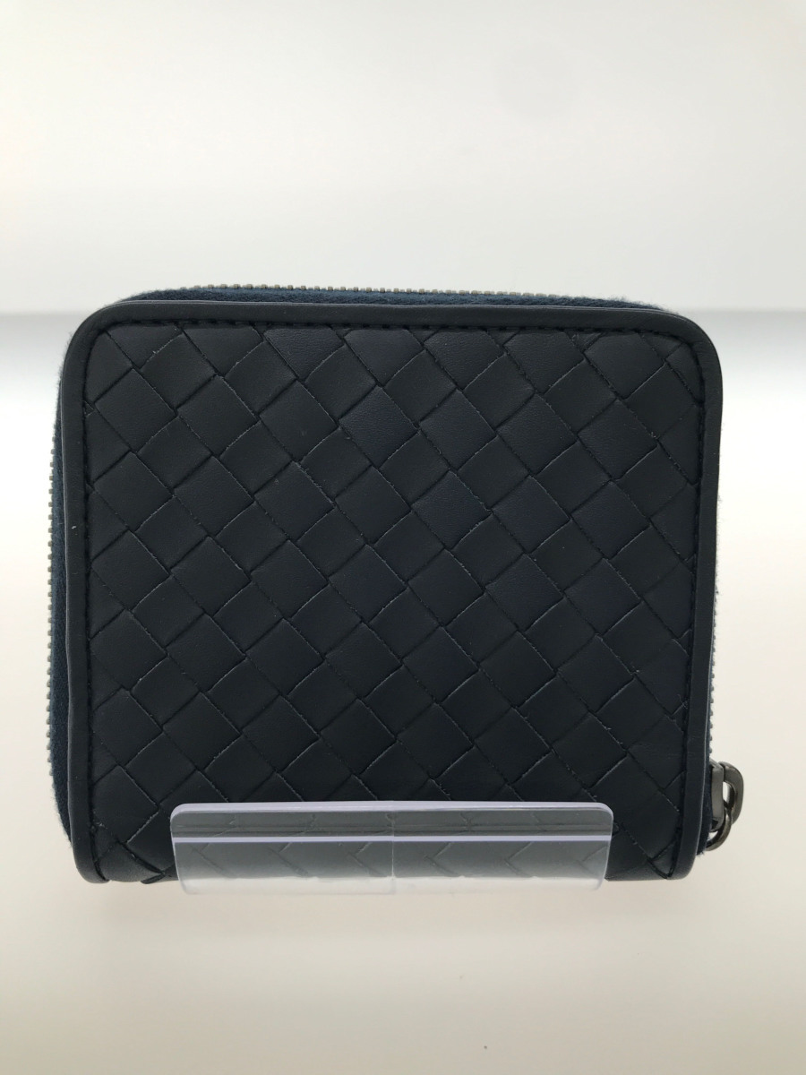 BOTTEGA VENETA◆2つ折り財布/レザー/NVY BOTTEGA VENETA 二つ折り財布 イタリア製' '高級 折りたたみ