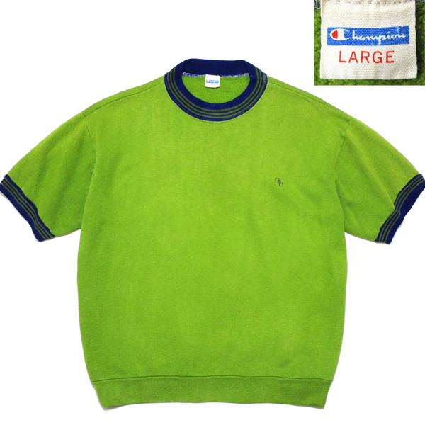 レアカラー☆ 70's Champion チャンピオン ビンテージ バータグ 2トーン OSU 半袖 スウェット! ランタグ 単色 army リバース yale usafa T