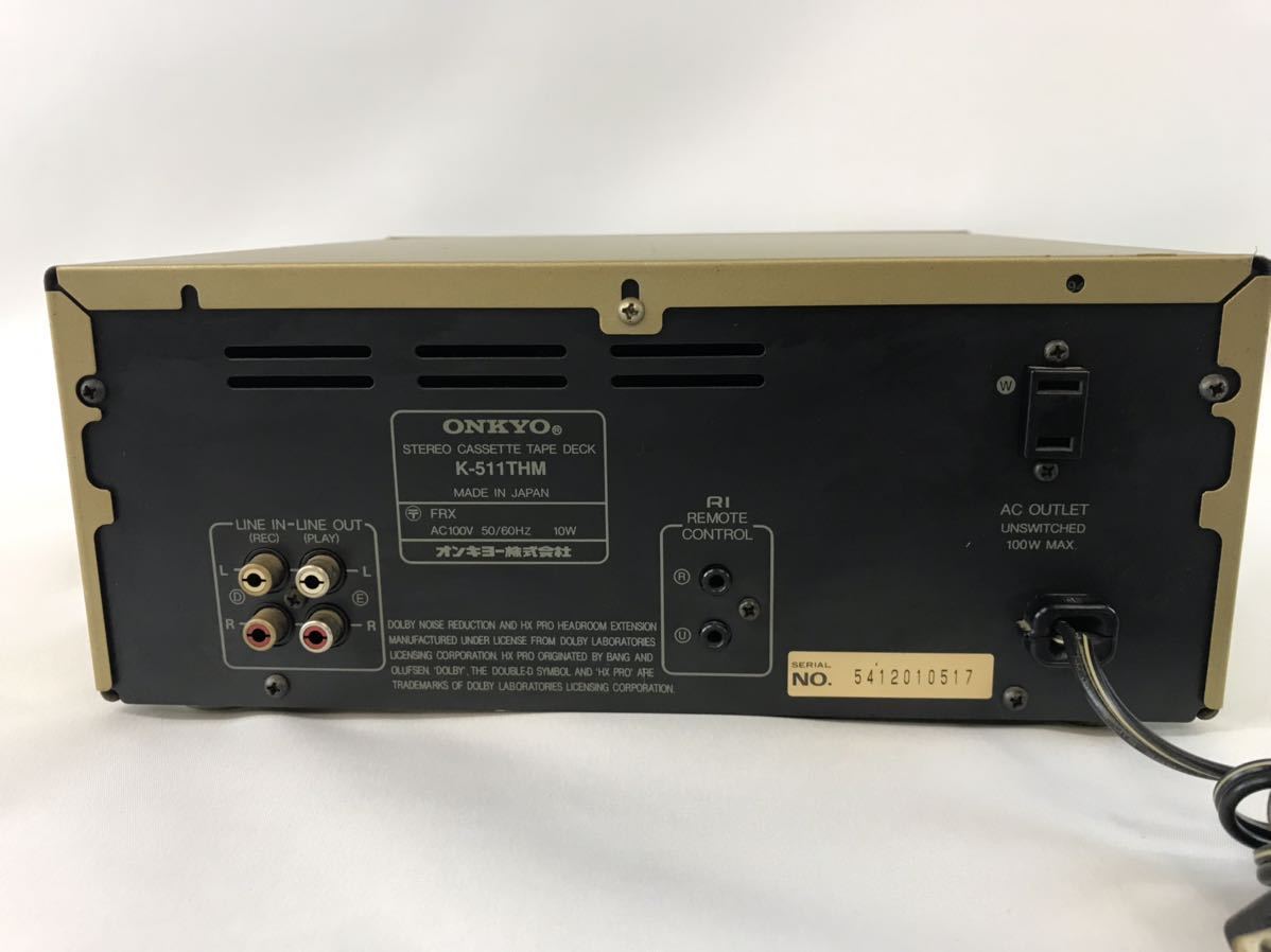 ヤケ 黄ばみあり ONKYO オンキョー カセットデッキ オートリバース K