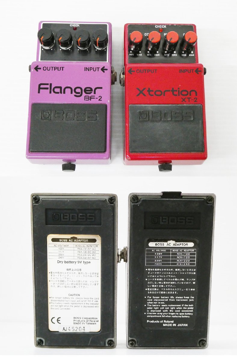 リホワイト 2セット ◇8個セット! BOSS ボス エフェクター BF-2 japan / XT-2 HR-2 DS-2 AW