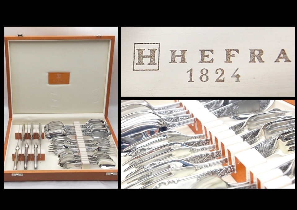 HEFRA 925 刻印有　カトラリーセット ４種類×６本 ポーランド ワルシャワ/銀 シルバー