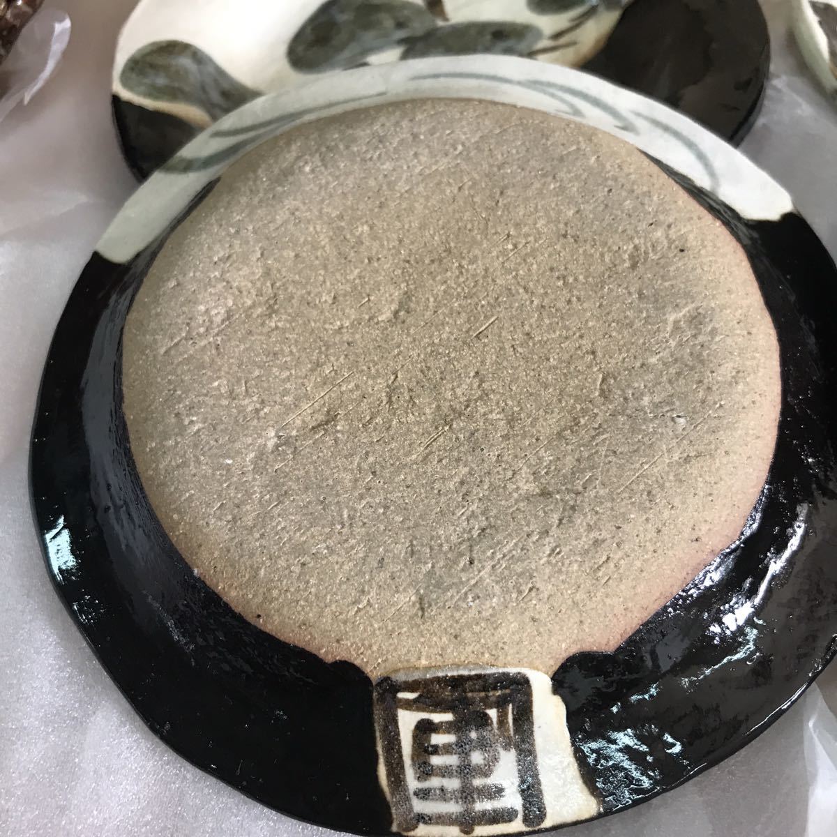 7-28 新品！未使用！魯山人写し 中垣連次 共箱 皿 木の葉皿 たわみ小皿