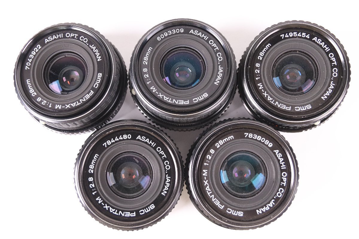 【20点】PENTAX ペンタックス SMC PENTAX-M 28mm F2.8 ASAHI OPT.CO/.JAPAN 単焦点 一眼カメラレンズ まとめ売り 20153-NM