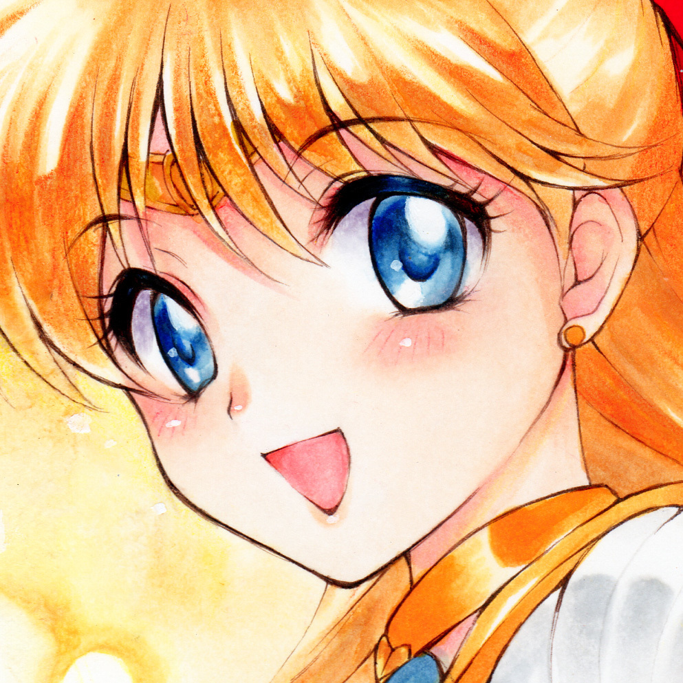 手描きイラスト ◇ セーラーヴィーナス / 愛野美奈子 ◇ 美少女戦士