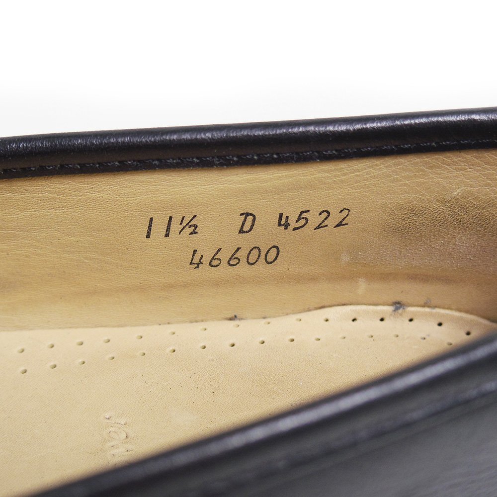 29.5cm相当　Allen Edmonds Hanover　アレンエドモンズ ハノーバー　USA製　コインローファー　ブラック　革靴　ローファー　/U5773 Allen アレンエドモンズ 古着 Street Clark D