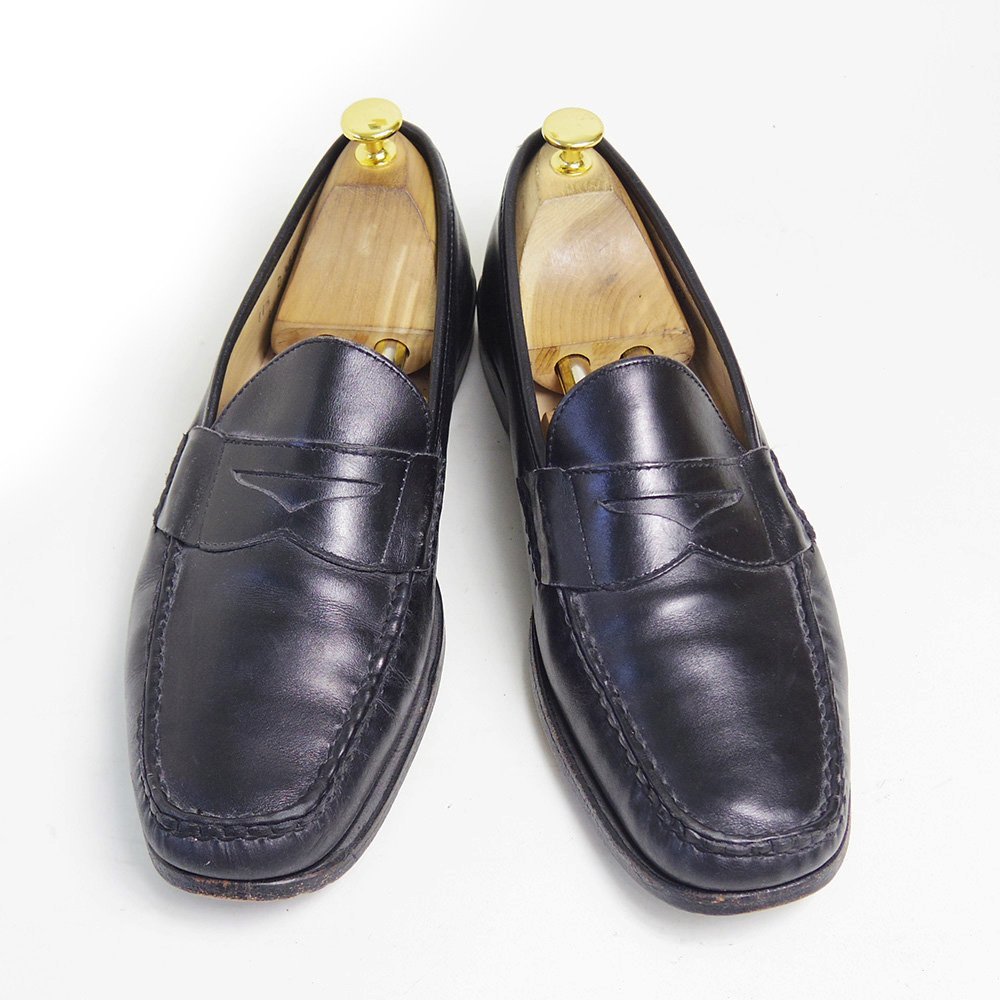 29.5cm相当　Allen Edmonds Hanover　アレンエドモンズ ハノーバー　USA製　コインローファー　ブラック　革靴　ローファー　/U5773 Allen アレンエドモンズ 古着 Street Clark D