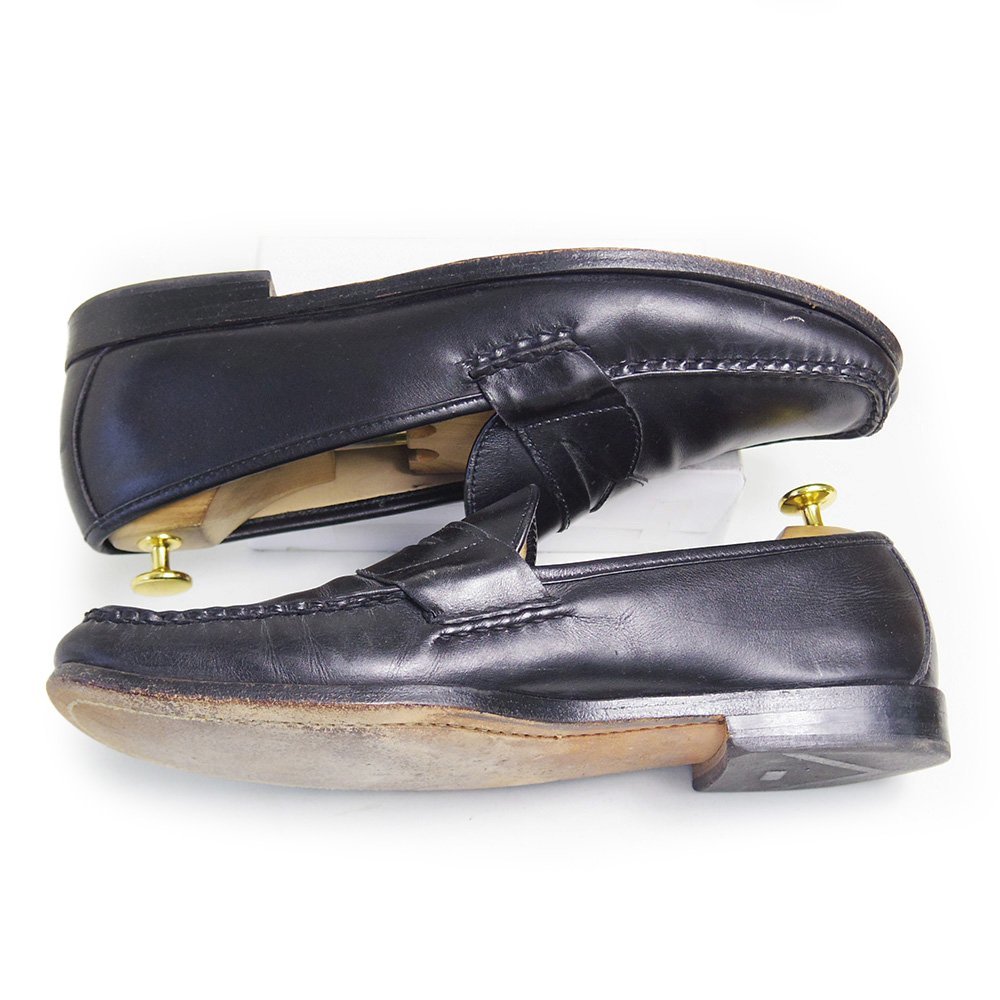 29.5cm相当　Allen Edmonds Hanover　アレンエドモンズ ハノーバー　USA製　コインローファー　ブラック　革靴　ローファー　/U5773 Allen アレンエドモンズ 古着 Street Clark D