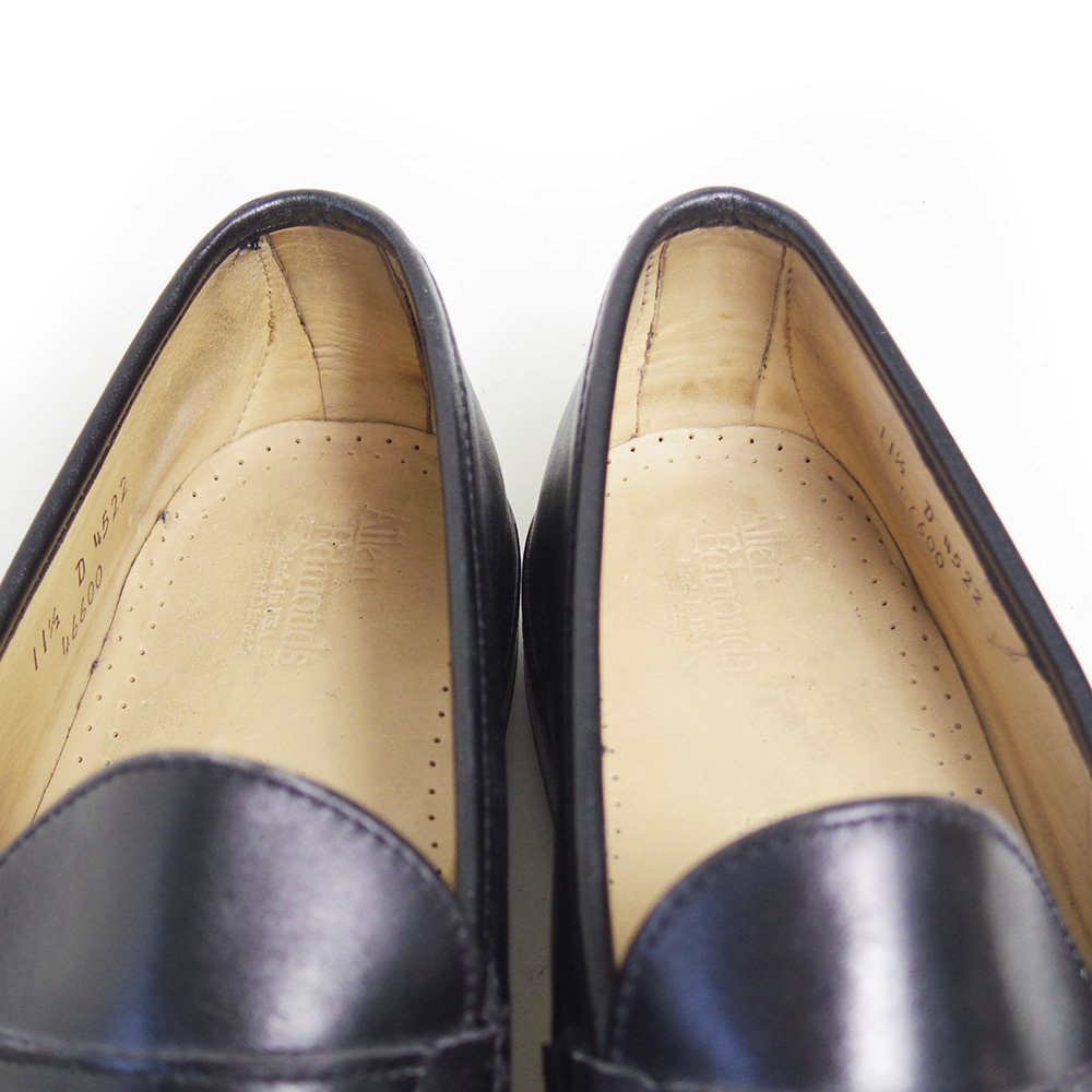 29.5cm相当　Allen Edmonds Hanover　アレンエドモンズ ハノーバー　USA製　コインローファー　ブラック　革靴　ローファー　/U5773 Allen アレンエドモンズ 古着 Street Clark D
