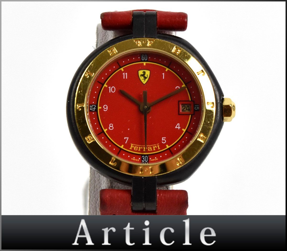127093◇動作確認済 Ferrari フェラーリ レディースウォッチ 腕時計 