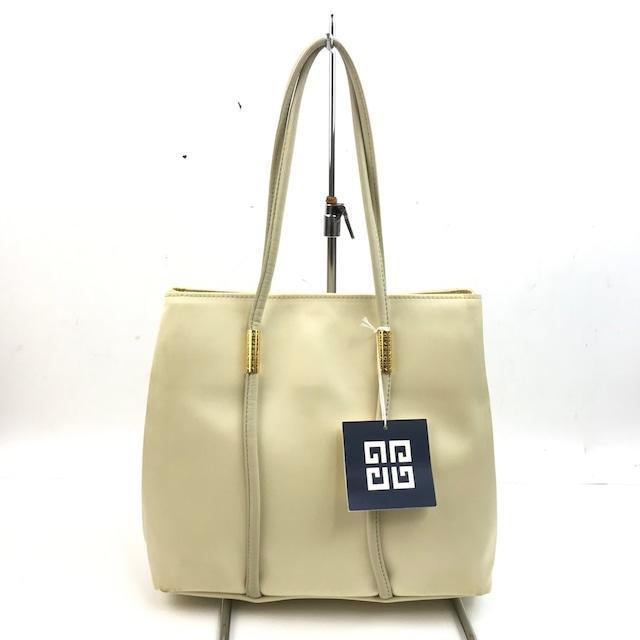 GIVENCHY ジバンシー レザー トートバッグ ベージュ イエロー