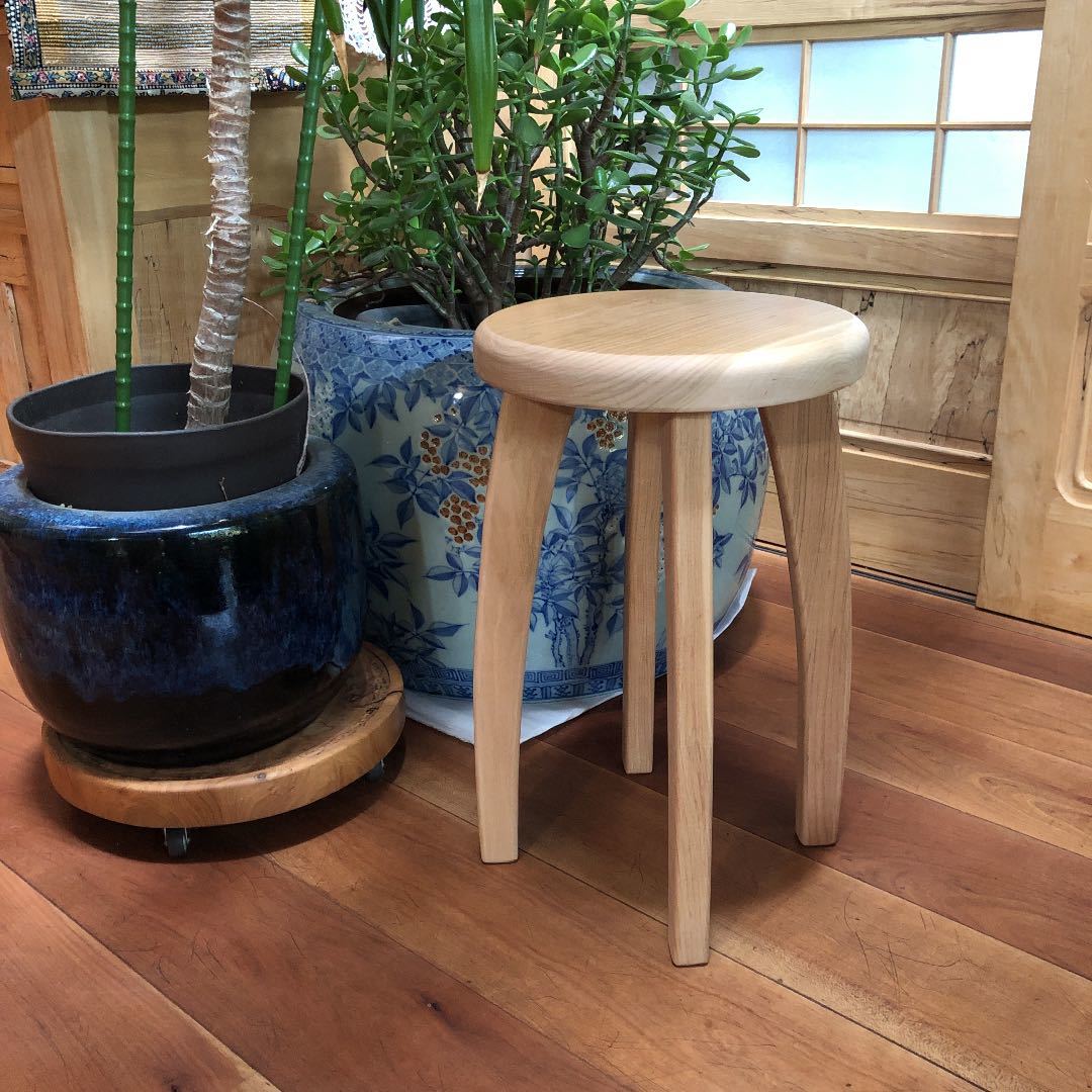 347建具屋一筋55年のおじいちゃんの手作りスツール、イス☆桜、さくら