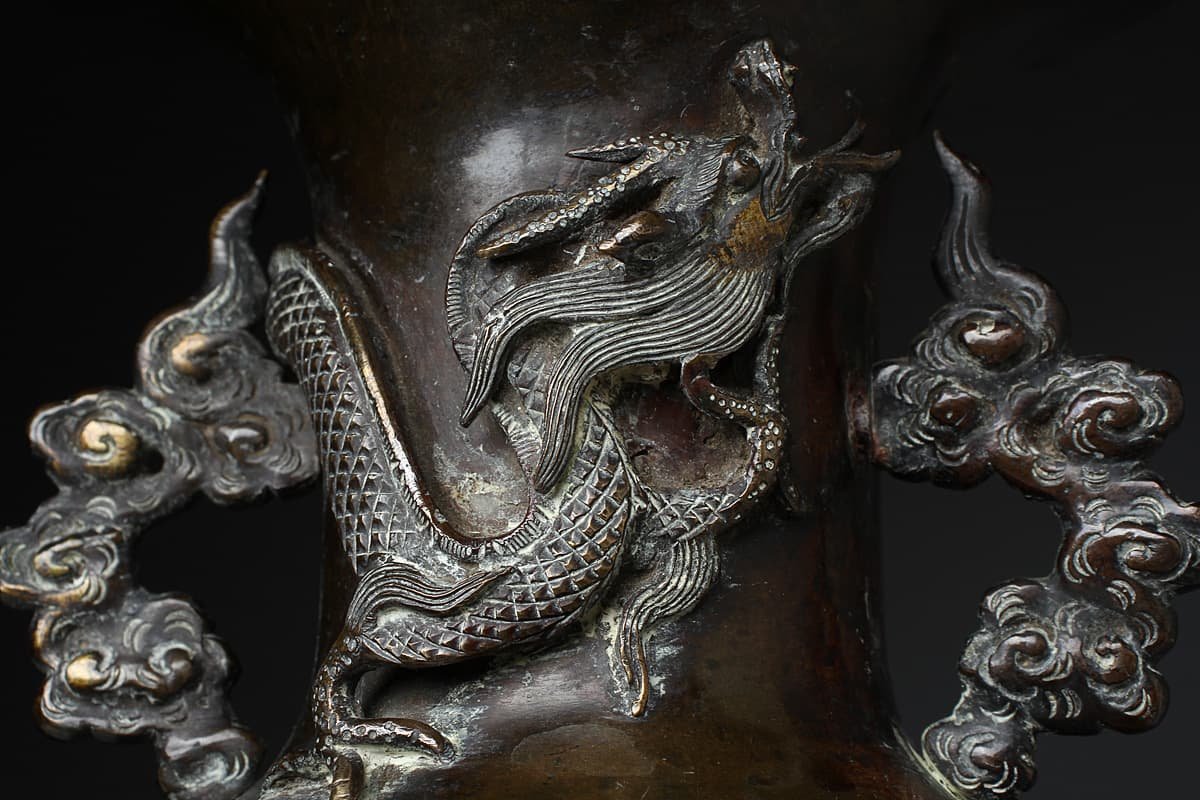 is 貨幣博物館 as Sold 返品不可 | 時代物 EE054 総重3kg(鶴亀 三具足 