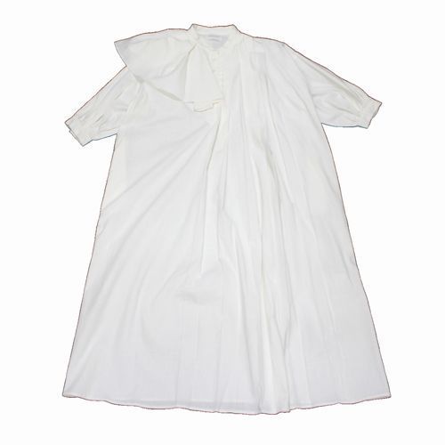 CAROLINA GLASER カロリナ グレイサー 21SS タックフレアワンピース ホワイト