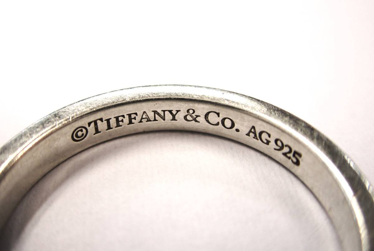 本物税込ティファニー ノーツナロー シルバーリング【TIFFANY 