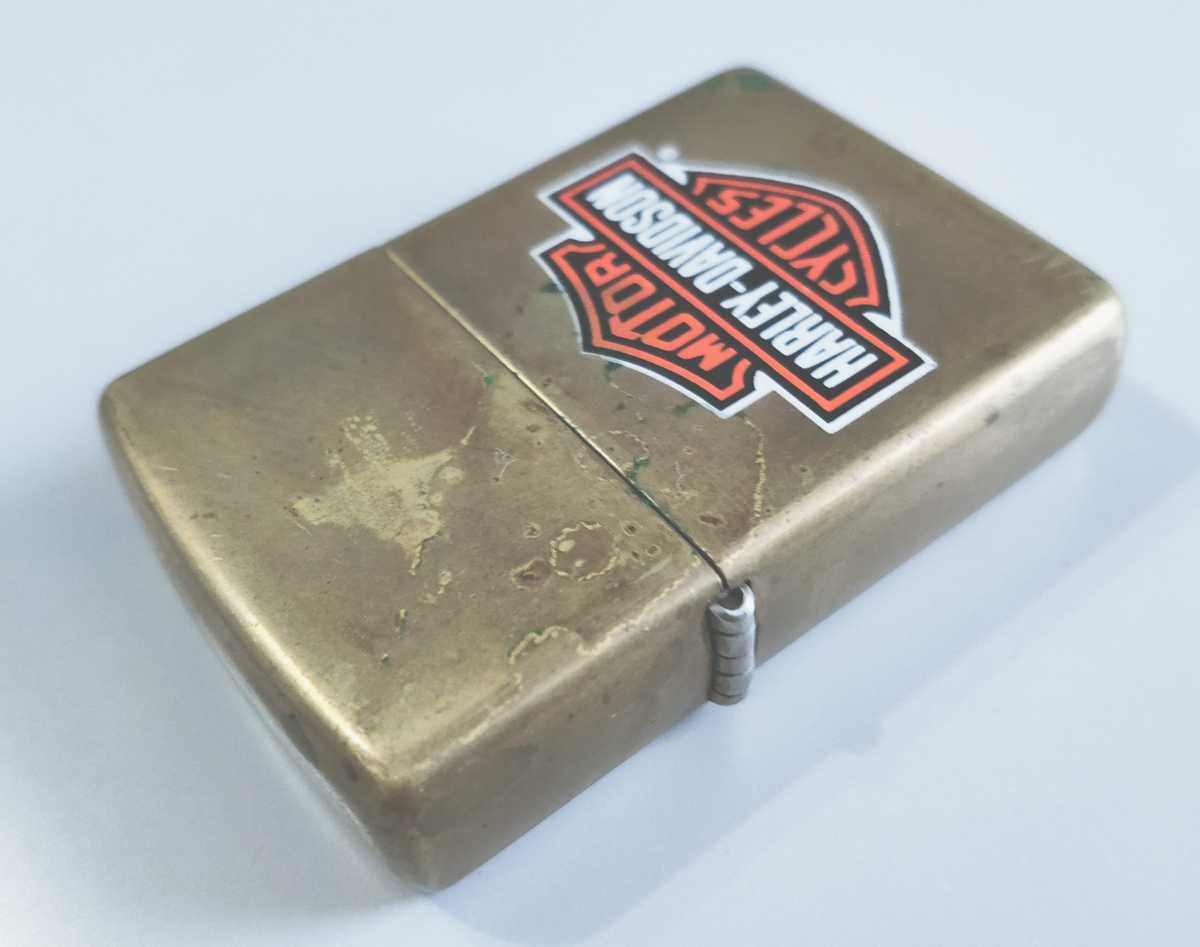 ハーレーダビッドソン ZIPPO 1997年 SOLID BRASS 真鍮製 ハーレージッポー