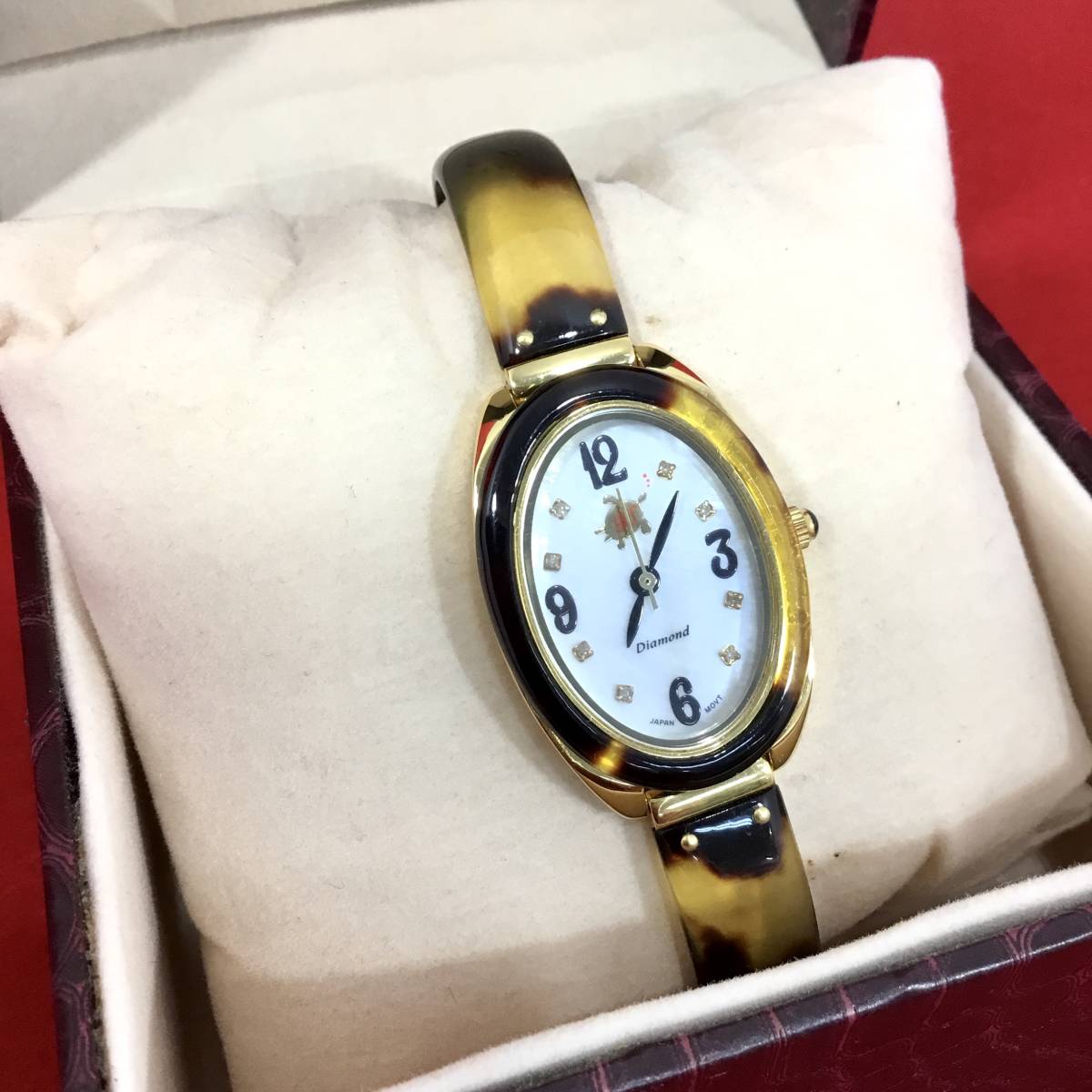 未使用】本べっ甲 腕時計 レディース アナログ BEKKO (D77)(3針（時  