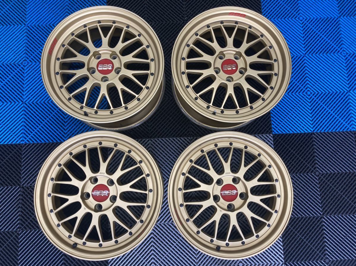 ☆希少 BBS LM F1 フルゴールド 18インチ8J 2本 リムのみ 美品!BBS LM F1 フルゴールド LMP080 LMP081 18インチ フロント8J+40