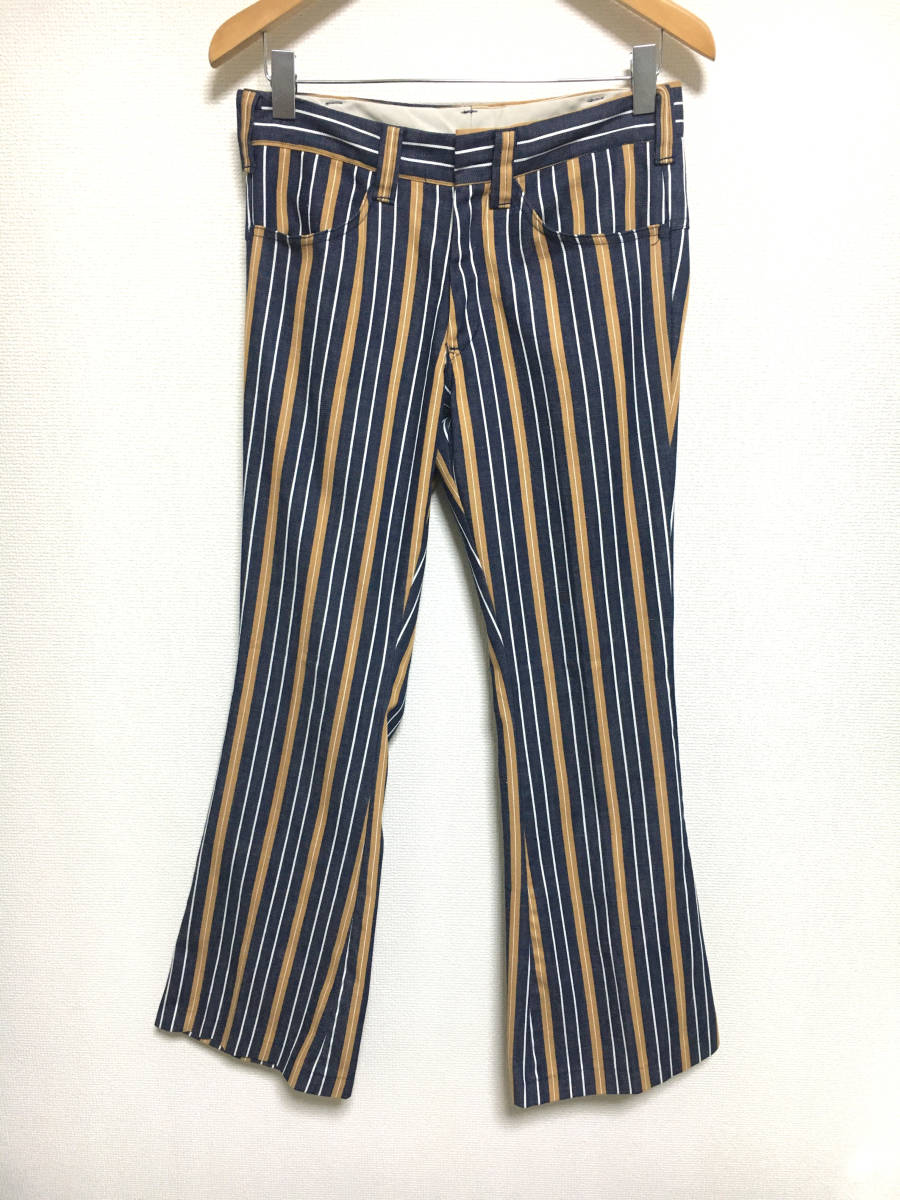 美品 70s Lee FASTBACKS ストライプ フレアパンツ USA製 70