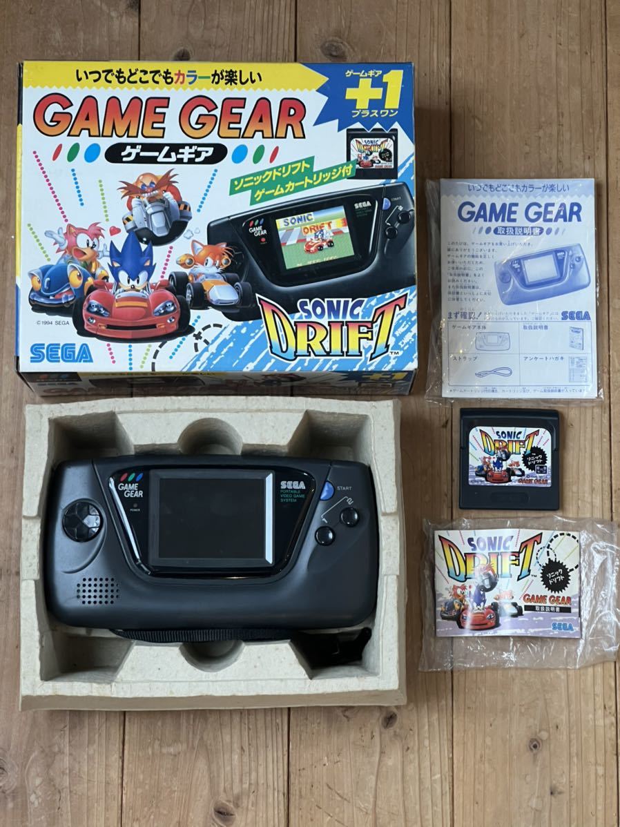 美品　ジャンク品　SEGA GAME GEAR ゲームギア　ソニックソフト付き SEGA セガ GAME GEAR ゲームギア ソニックドリフト ソフト 箱付き
