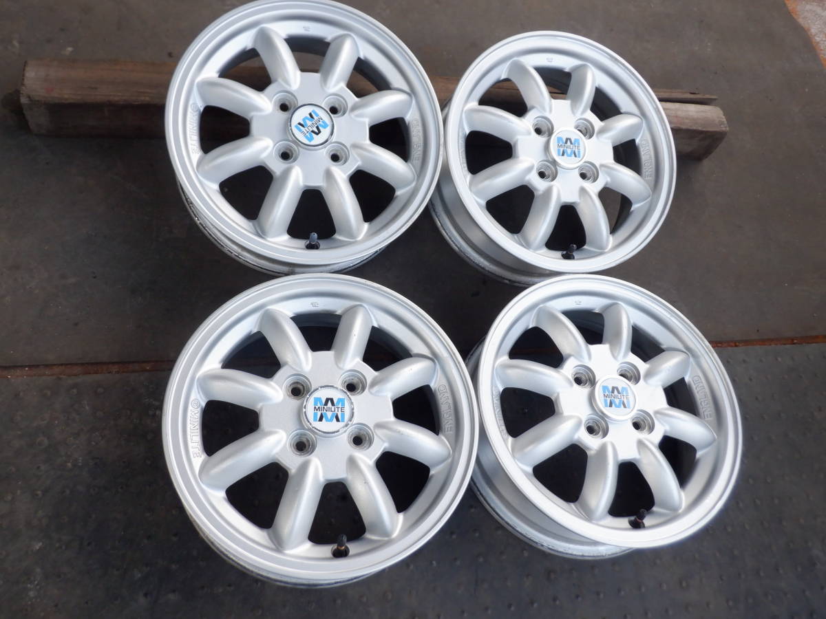MINILITE ミニライト 8スポーク アルミ ホイール 4本 軽自動車 14x4.5J 