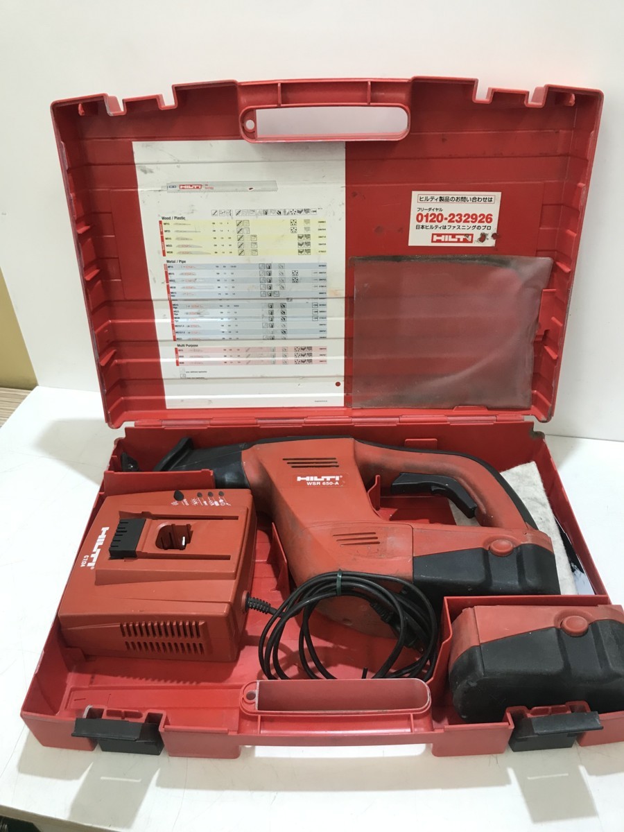 【ジャンク品】★HILTI　充電式レシプロソー　WSR650-A　ITDP6Y0S4UZK HILTI WSR650-A 充電式レシプロソー レシプロソー 充電式 0
