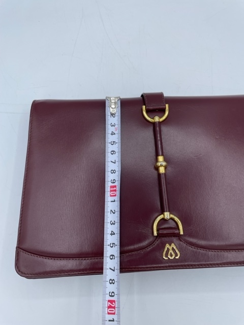 モラビト MORABITO 2way ショルダー クラッチバッグ 鞄 ワインレッド 