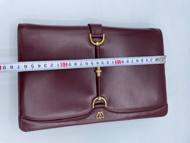 モラビト MORABITO 2way ショルダー クラッチバッグ 鞄 ワインレッド 