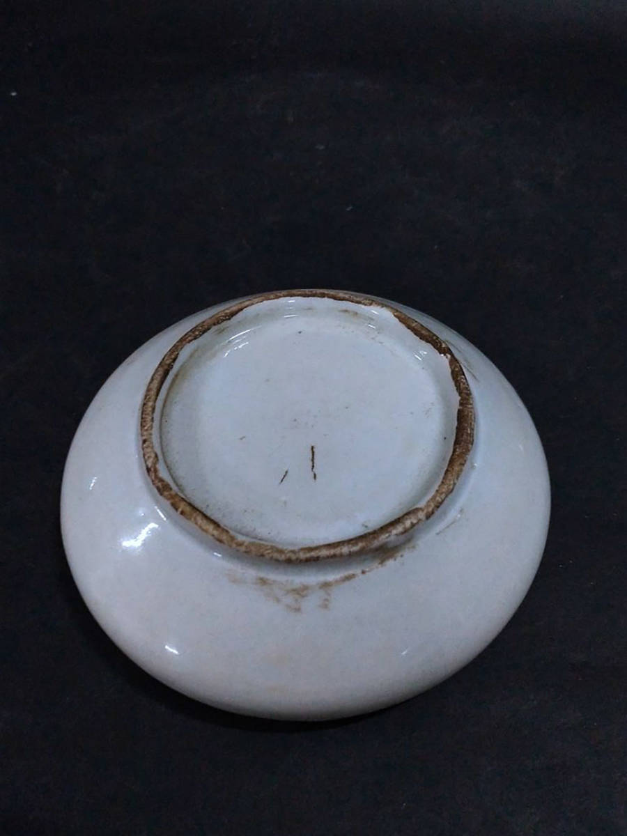 130PX☆朝鮮古陶磁☆ 高麗磁 李朝 白磁染付筆洗 古美術品 時代品 骨董