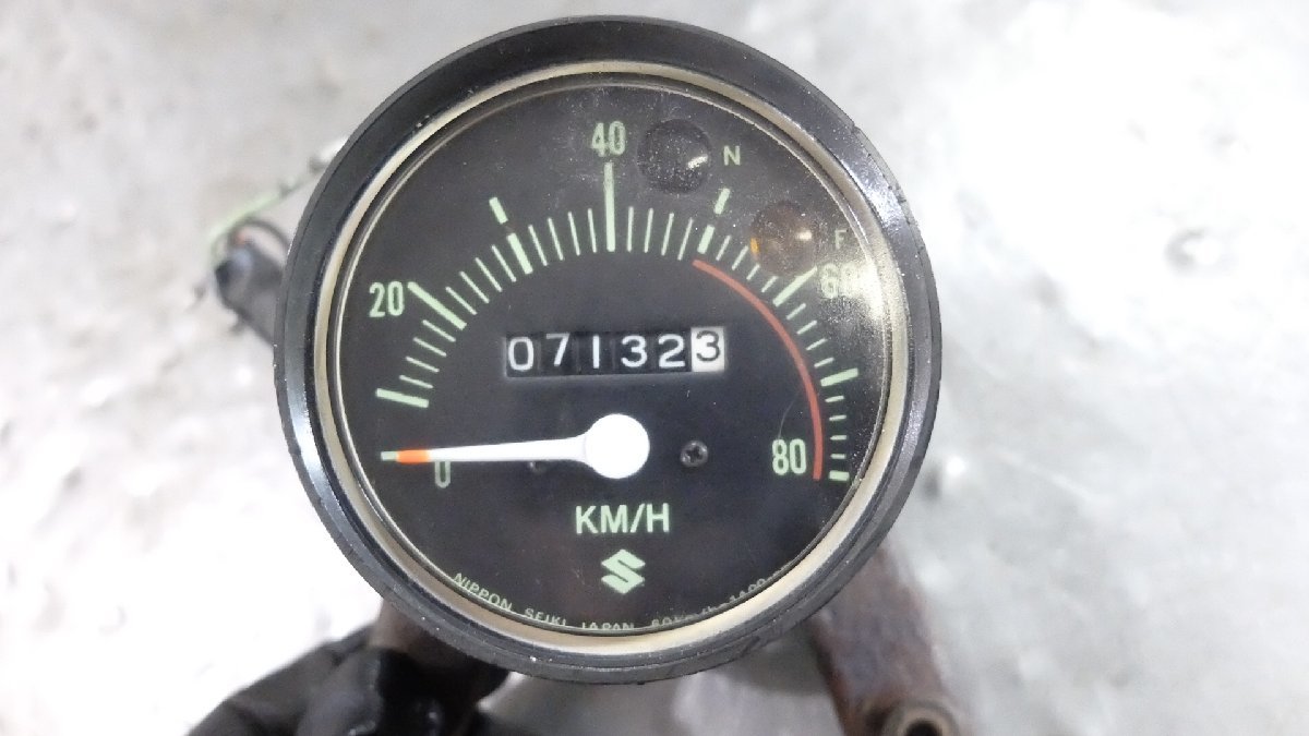 7)スズキ バンバン90 RV90-376** スピードメーター ステー 動作品【60 