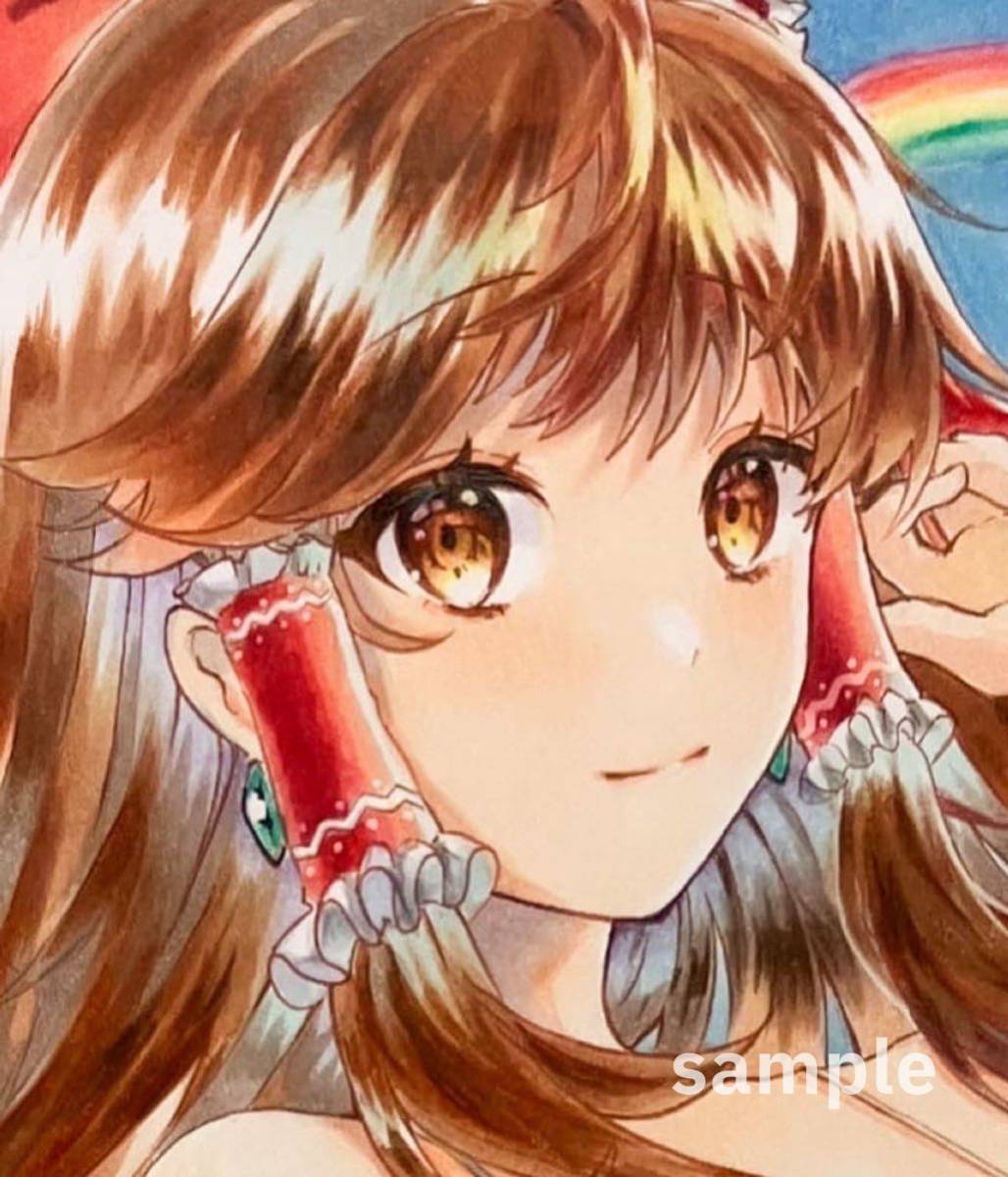 博麗霊夢 東方project ジャンボアクリルキーホルダー 博麗神社 夏祭り 大阪 限定 非売品ポストカード 評価 博麗神社