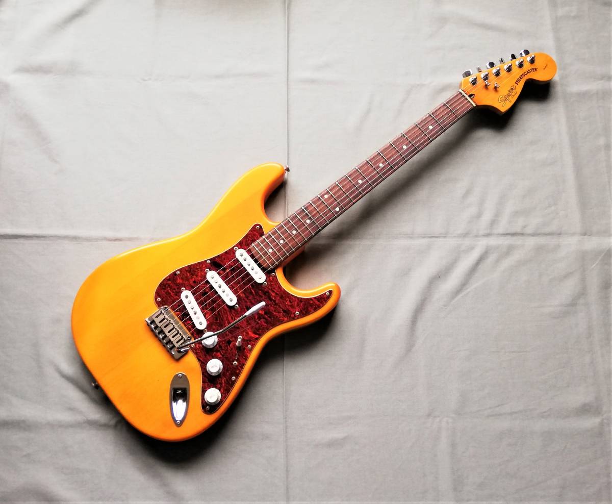 美品 Squier by Fender マッチングヘッド Standard Stratocaster 