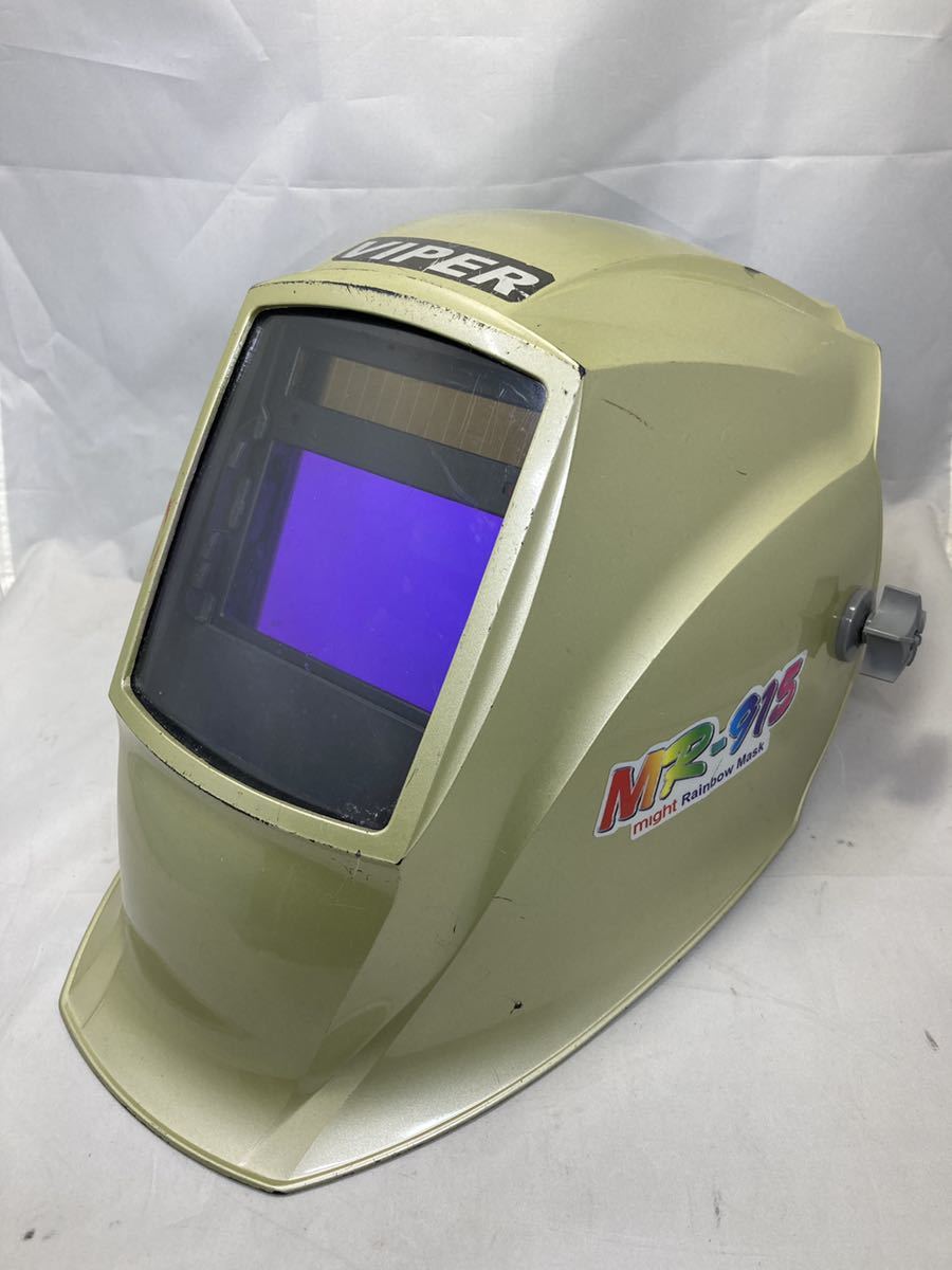 ◆動作品◆ マイト工業　MR-915 溶接面 溶接マスク 新品電池2個入り