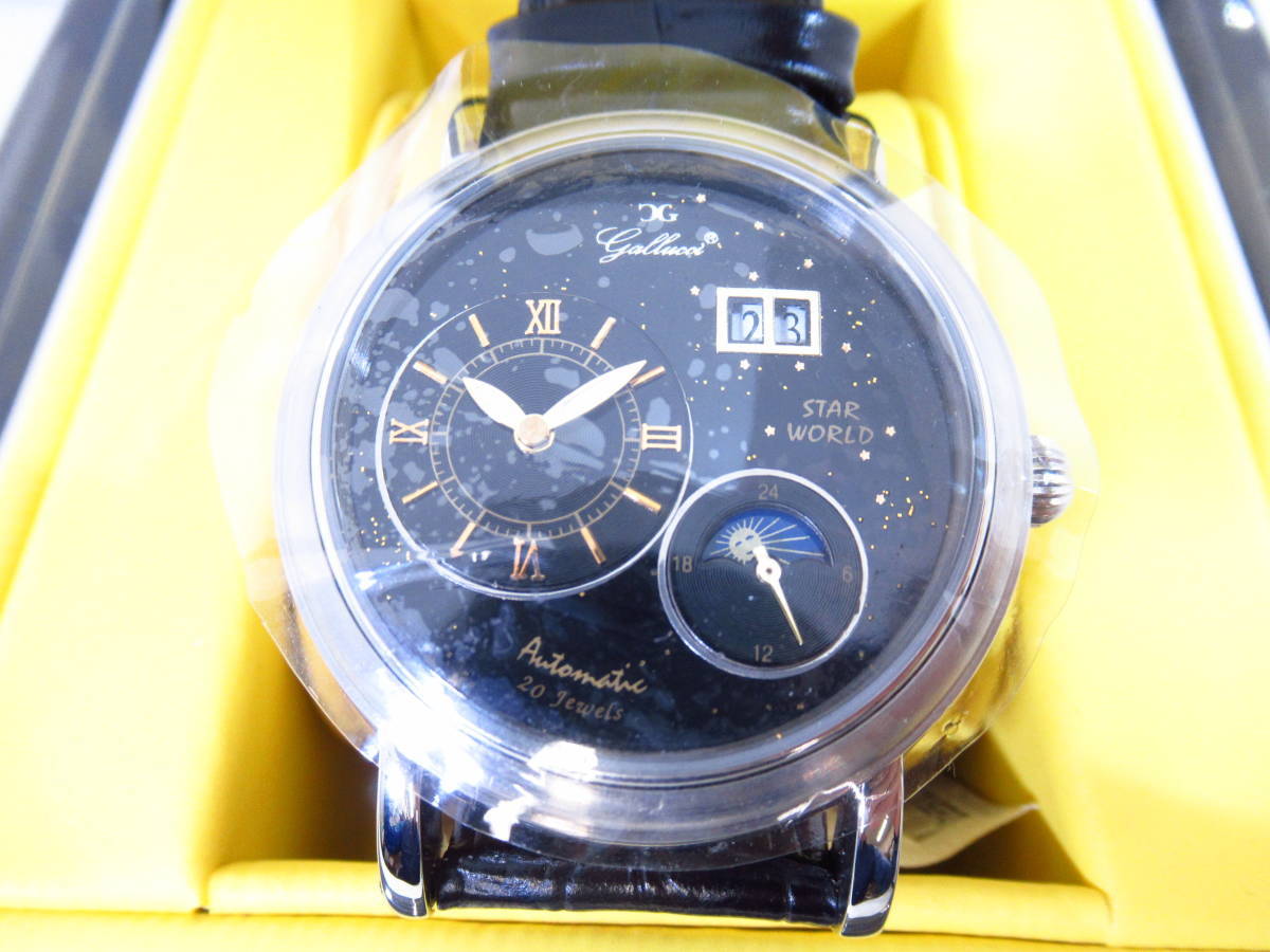 ☆GALLUCCI STAR WORLD 裏スケルトン 腕時計☆ ガルーチ 機械式 自動巻 
