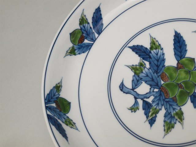 ☆有田焼 源右衛門 染錦栗絵九寸皿 27cm☆AYS23956 ☆有田焼 源右衛門 染錦栗絵九寸皿 27cm☆AYS23956