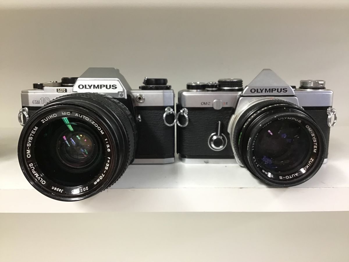 Olympus OM-2 OM-20 OM-30 + 28mm 2.8 ， 50mm 1.4 他 一眼レフ 7点セット まとめ ●ジャンク品 [4586TMC]