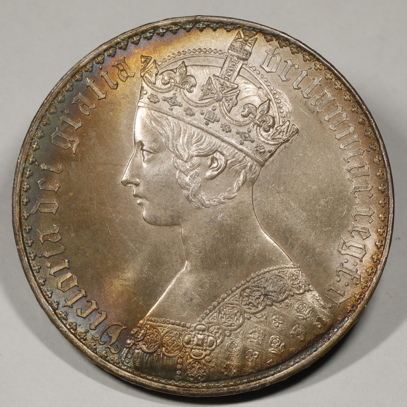 1847年イギリスヴィクトリア女王ゴチッククラウン銀貨グレートブリテン