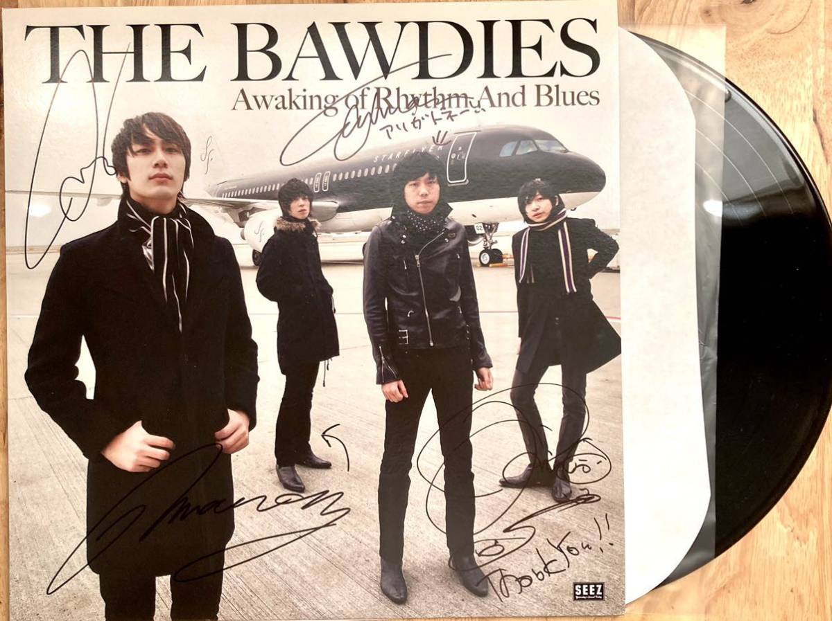 メンバーサイン入り 極美盤THE BAWDIES アナログ盤 LP Awaking of