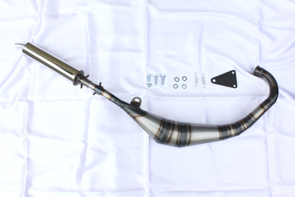 人気，限定SALEKSR50 ダウンチャンバーtypeＫ シルバーサイレンサー銀 ＫＳＲ－Ⅰ ＫＳＲⅠ(マフラー本体（社外）)｜売買されたオークション情報、yahooの商品情報をアーカイブ公開 - オークファン カワサキ用