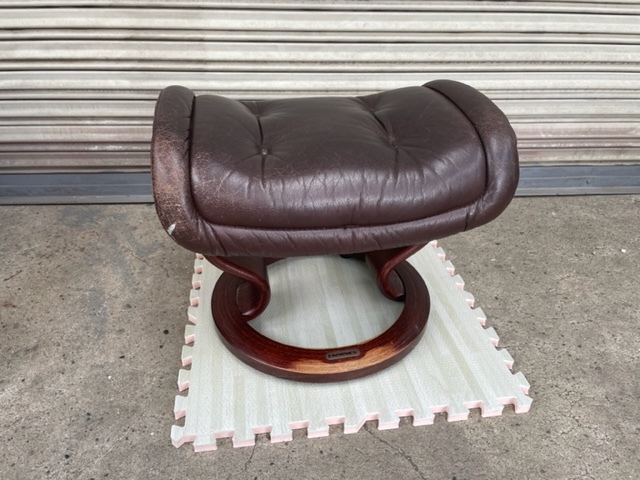 □EKORNES エコーネス 北欧ノルウェー オットマン 単品 本革 レザー 足