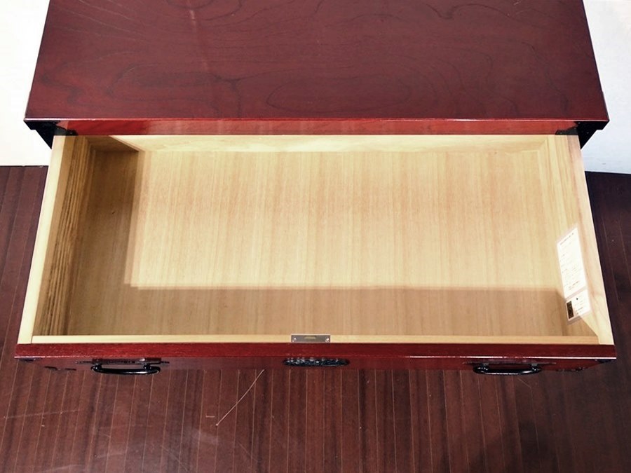山口)青木産業 和家具 時代箪笥 チェスト 江戸シリーズ 欅材 ケヤキ 幅