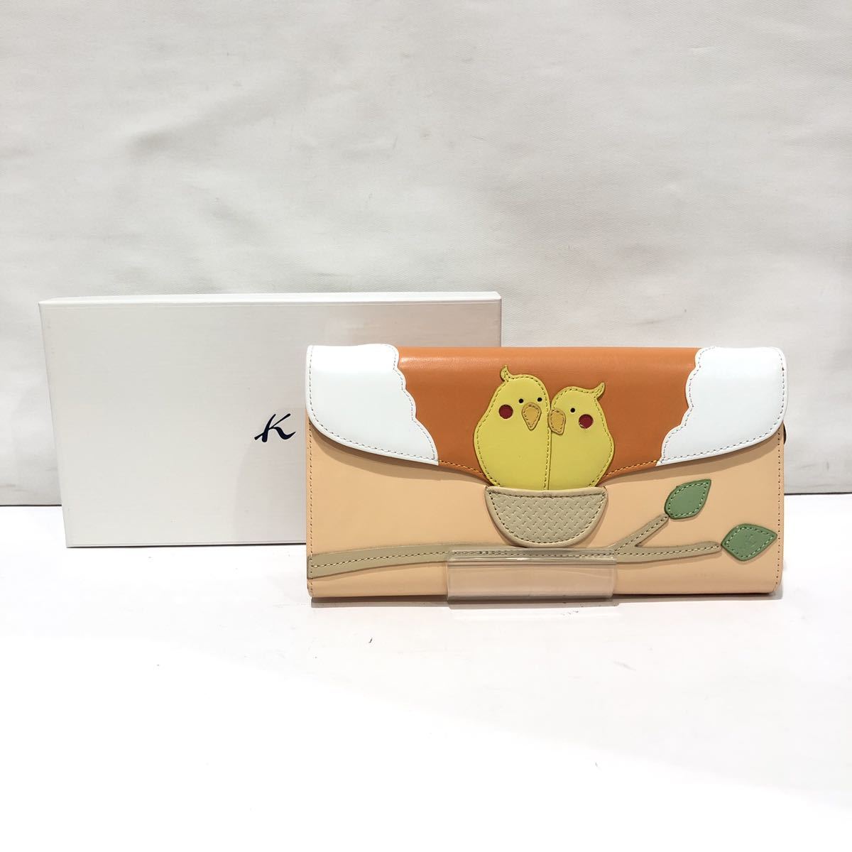 レディース キタムラkitamura インコ本革レザー ハンドバッグ極美品