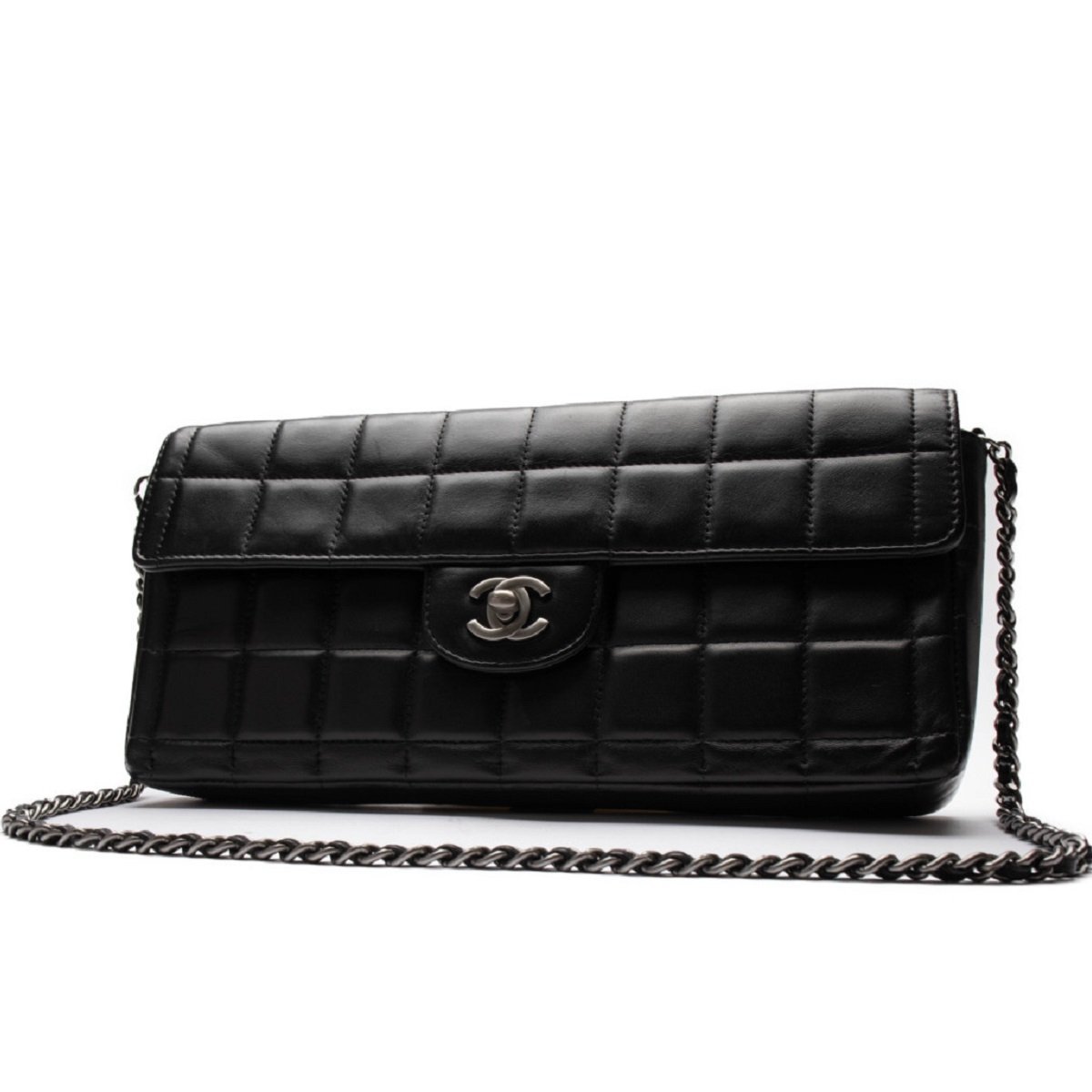 1円超美品☆シャネル☆ラムスキン チョコバー 25cm チェーンショルダー 