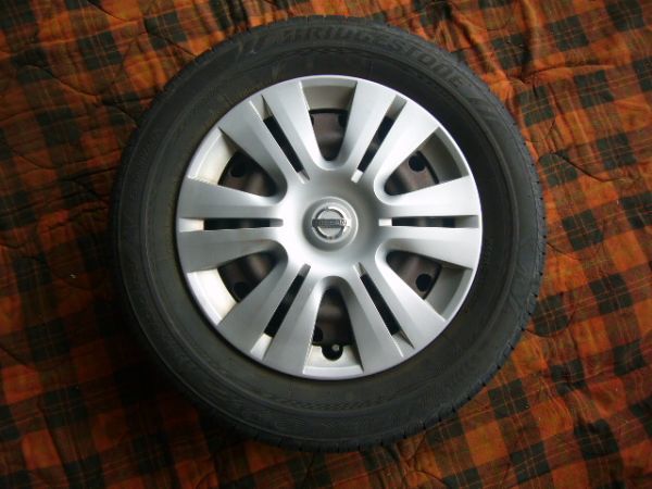 C26/セレナ 純正/スチールホイール 195/65R15 ブリヂストン/エコピア/2019年/ホイールキャップ ② FC26 北海道沖縄送料別 R40725-1