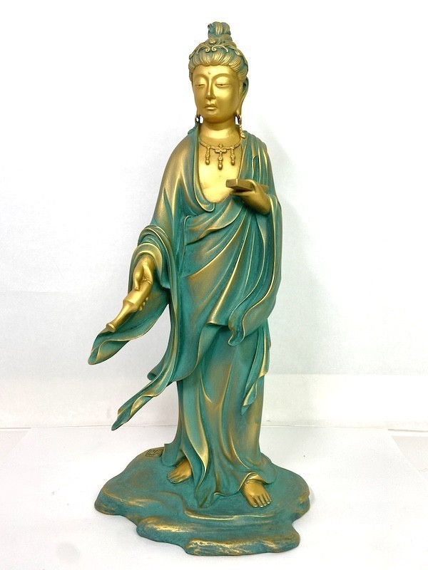 高村光雲 仏像 - 銅製 桐箱付 Yahoo!オークション : | 聖観世音菩薩像
